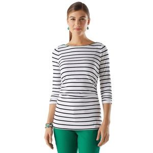 White House Black Market White & Black Top